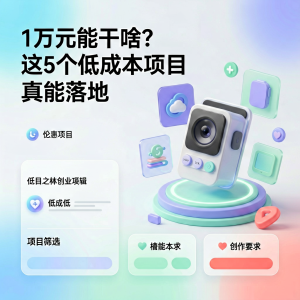 1万元能干啥？这5个低成本项目真能落地-逸轩—博客