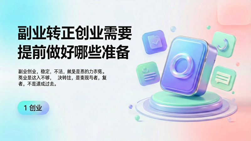 副业转正创业需要提前做好哪些准备-逸轩—博客